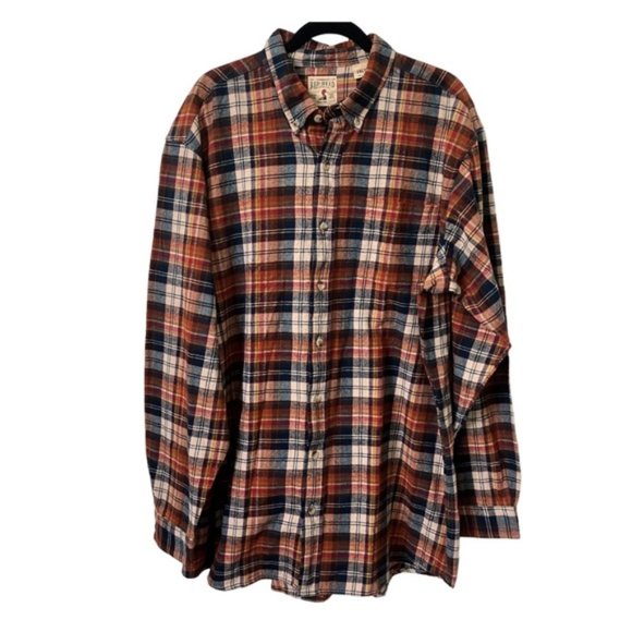 RedHead Other - Redhead Red Cotton Flannel Mens Button Front Shirt